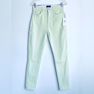 NEW Size 27 7 For All Mankind High-Waist Skinny Jeans- Mint